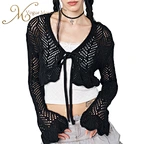 long sleeve crochet top
